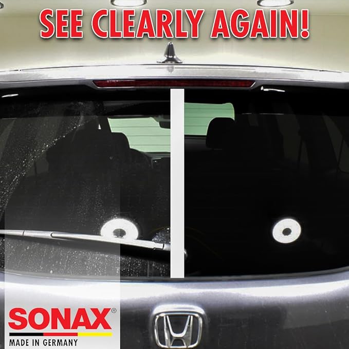 PBMG SONAX Pinnacle Glass Cleaner Combo | Complete Glass Cleaning Kit for Vehicles & Home | Streak-Free Shine on Windows, Mirrors, & Shower Doors | Professional-Grade, Easy to Use | SON-338400-AZBN