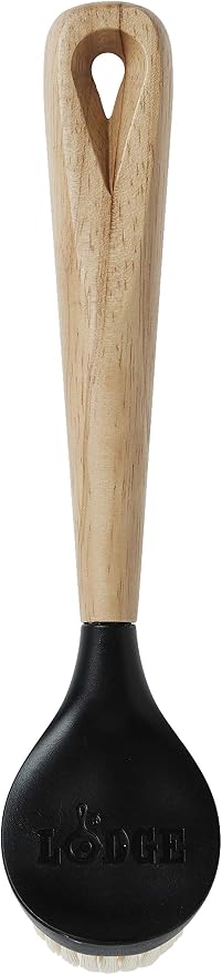Lodge ACM10R41 Scrubbing pad, One, Red & SCRBRSH Scrub Brush, 10-Inch