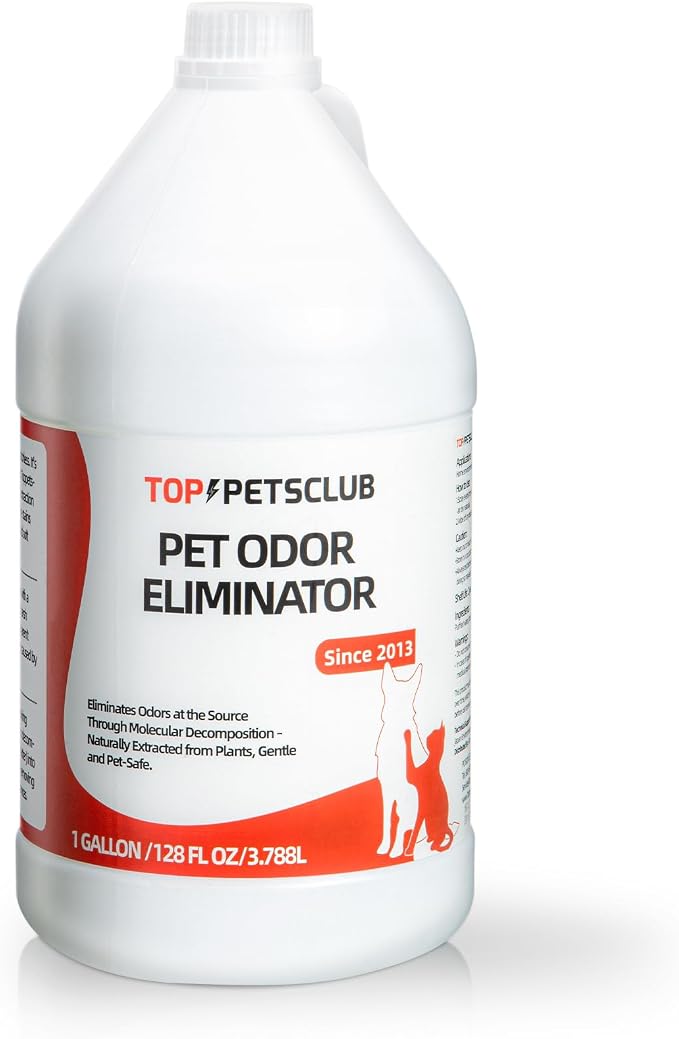 Pet Odor Eliminator for Strong Odor, Pet Stain Remover for carpet, Ready to Use Plant Based Formula Dog & Cat Urine Odor Eliminator Spray - Colorless and Odorless,Used in House, Doghouse(128oz)