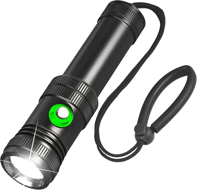 2000 Lumens Scuba Dive Light – Super Bright Diving Flashlight with 4 Modes, IP68 Waterproof USB Rechargeable Battery Underwater Torch for Scuba Diving, Snorkeling, and Underwater Exploration