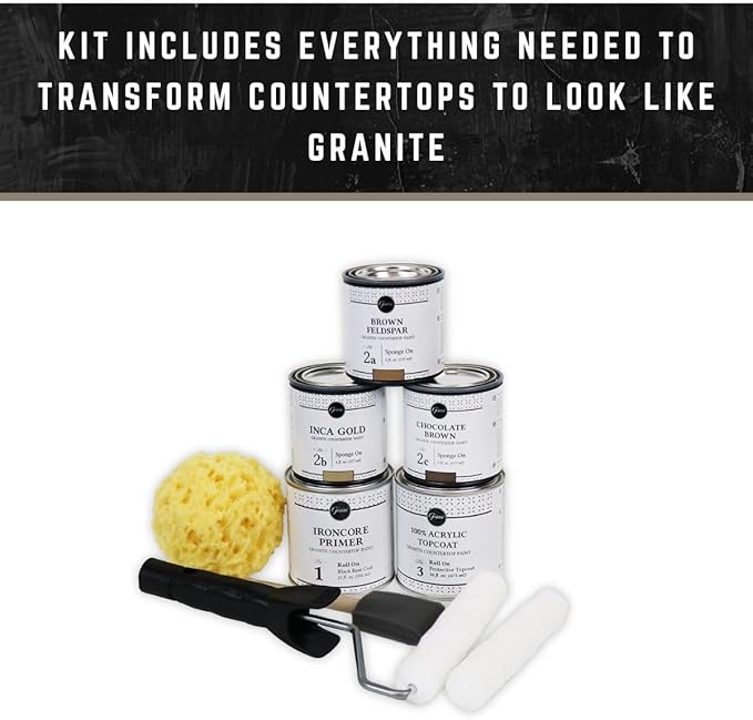 Giani Granite Countertop Paint Kit 2.0-100% Acrylic (Chocolate Brown)