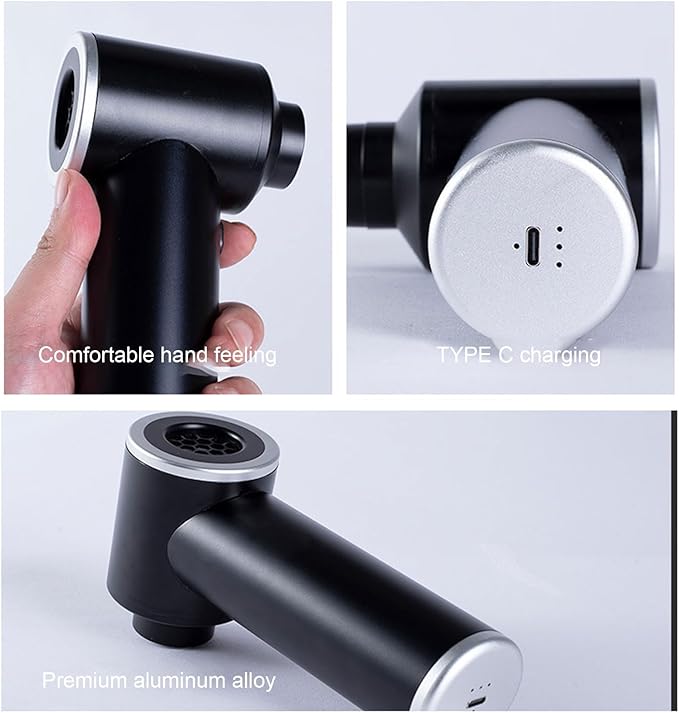 Compressed Air Duster, Electric Cordless with 3 Speeds 60W 100000RPM Aluminum Alloy for Home Car Computer