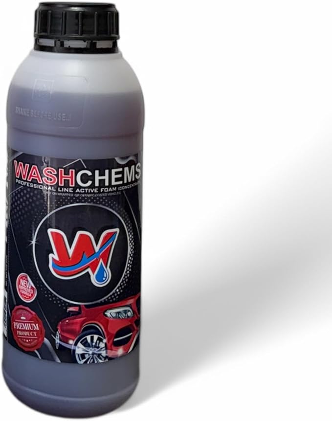 Wash Chems Pro 100 Touchless One Step Car Wash Detergent Soap Concentrate No Brushing 32 Oz (Heavy-Duty) Commercial Grade Professional Auto Active Foam Cleaner