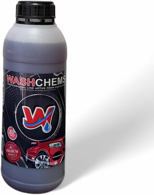 Wash Chems Pro 100 Touchless One Step Car Wash Detergent Soap Concentrate No Brushing 32 Oz (Heavy-Duty) Commercial Grade Professional Auto Active Foam Cleaner
