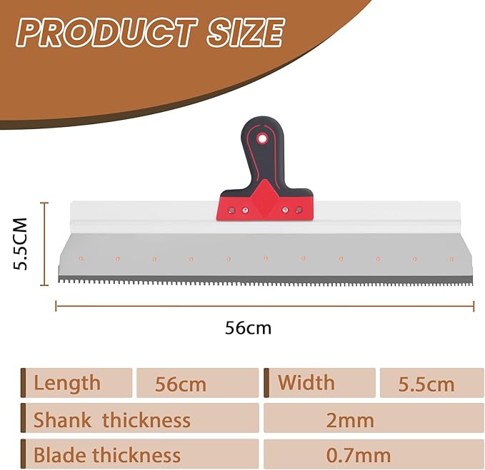 Notched Squeegee for Cement Self-Leveling Epoxy Floor Squeegee Cement Painting Coating Tool Floor Leveling Tool