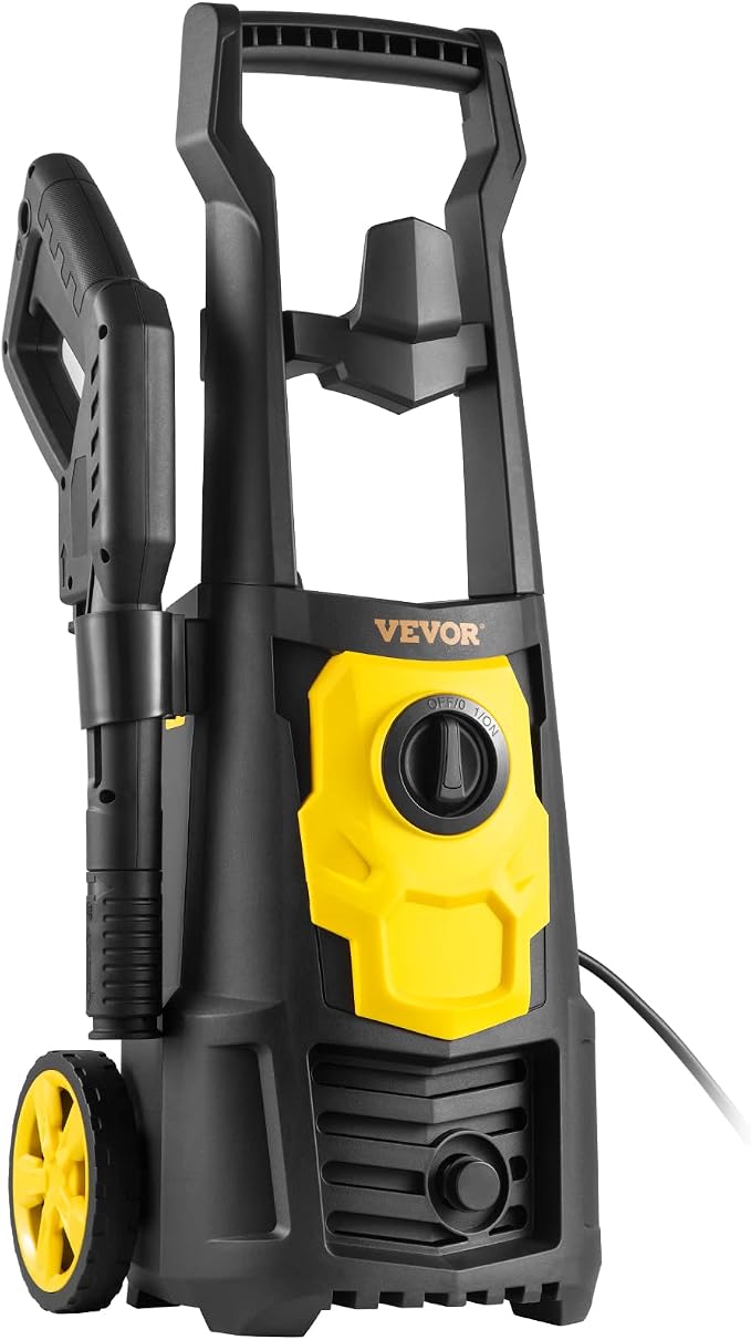 VEVOR Electric Power Washer, 2000 PSI 1.65 GPM, Portable Cleaner with 20ft Hose, Foam Cannon & 4 Nozzles for Cars, Patios, Fences - ETL Listed