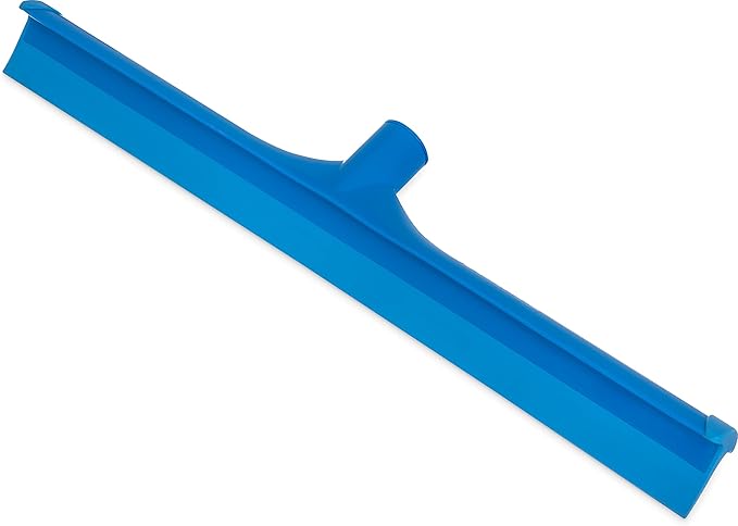 SPARTA 3656714 Plastic Floor Squeegee, Shower Squeegee, Heavy Duty Squeegee with Rubber Blade for Windows, Glass, Shower Doors, Floors, Windshields, 20 Inches, Blue (Pack of 2)