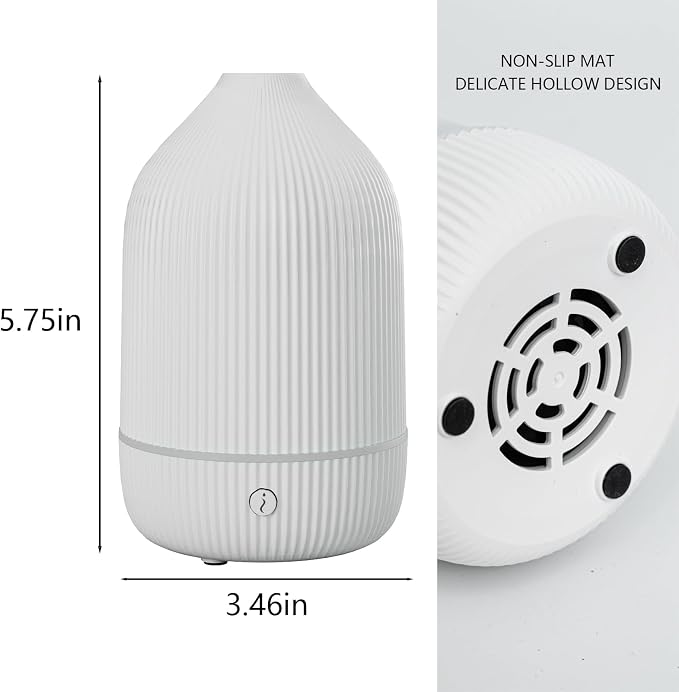 Oil Diffuser,100ML Mini Aromatherapy with USB Cable & Adapter, 7 Colors Lights Mode Waterless Auto Off for Car Home Office Room (USB Power)