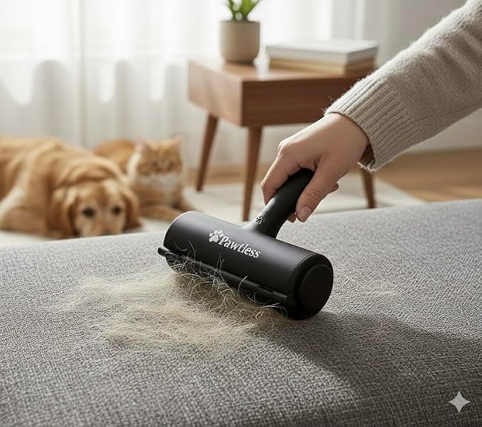 Pet Hair Remover – Reusable Lint Roller for Cat & Dog Hair on Furniture, Couch, Carpet, Car, Beddings– Eco-Friendly, No refills, No sheets Needed