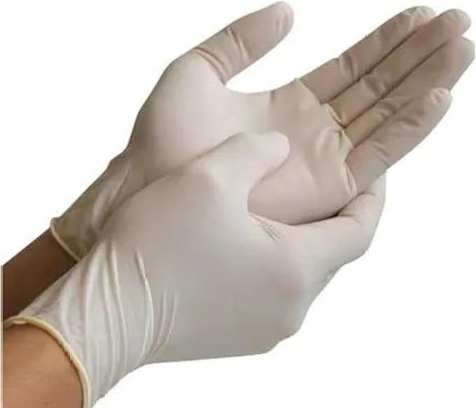 CareMates Latex Medical Exam Gloves, Powder Free, Extra Strong, 5 Mil Thick, Certified for Home Infusion, First Aid, Food Safe, Cleaning Gloves, Small, 50-Count