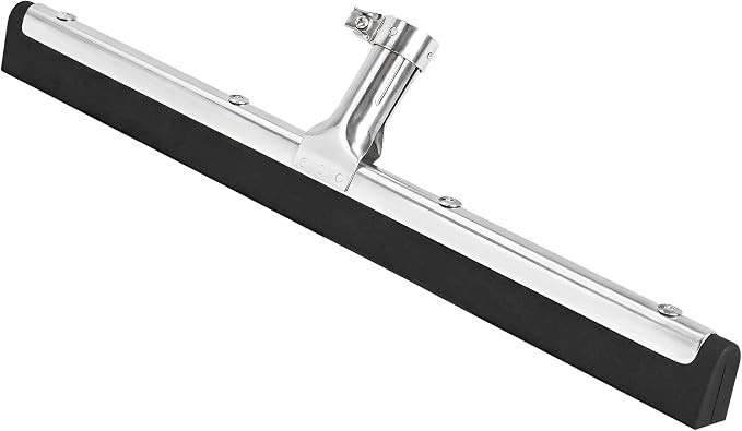 DSV Standard Uneven Surface Floor Squeegee 18’’, Double Foam Blade Garage Squeegee, Taper Pole Connection - Handle Sold Separately for Tiles, Concrete and Asphalt