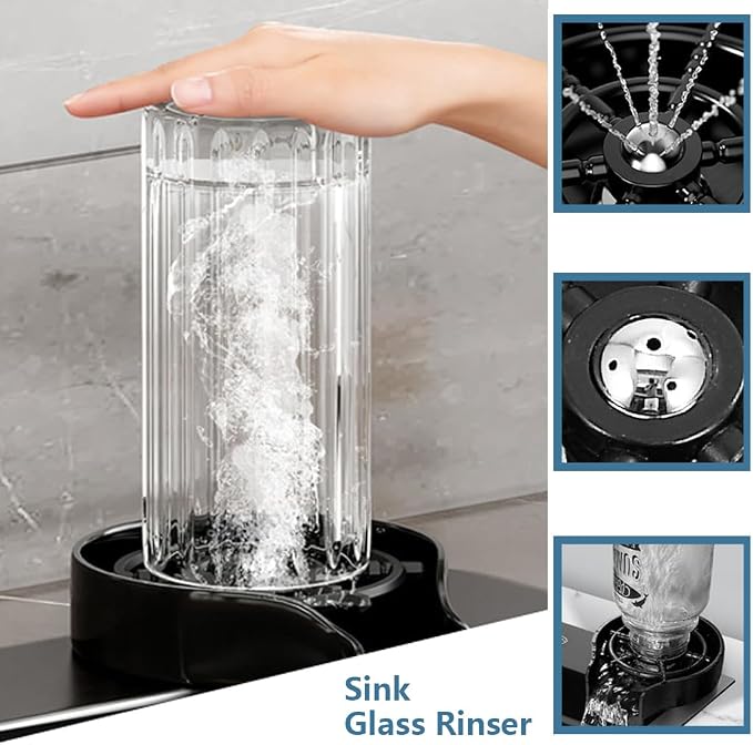 Black Waterfall Kitchen Sink, Drop in Single Bowl Stainless Steel Bar Sink with Cup Washer Sinks, Topmount Workstation Kitchen Sink with Accessories (Size : 31.5 x 17.7in)