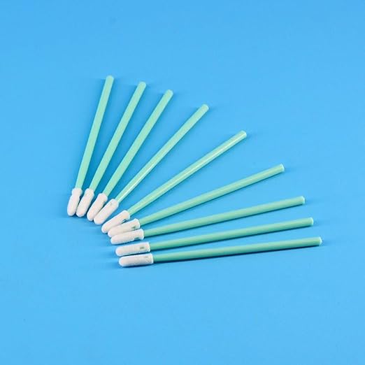 2.5mm Fiber Optic Cleaning Swabs with Round Foam Tip for SC/ST Connectors, Optical Lens and Electronics, Lint-Free, 100pcs