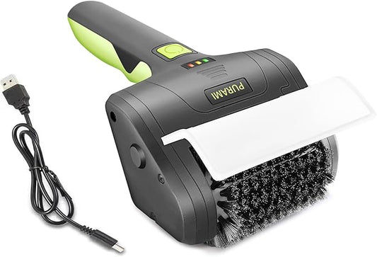 Cordless Rechargeable Grill Brush PURAMI Safe Grilling Rescue Gift No Shedding Bristles, 360° Rotating Cleaner Brush, Lithum 8V 700r/min Heavy Duty BBQ Accessories for Grill bot