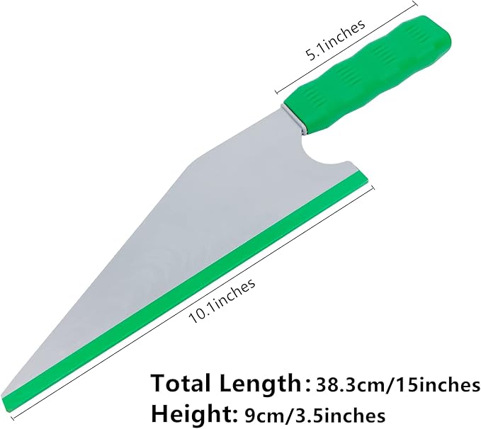 CARTINTS 15inch Long Bulldozer Squeegee Window Tint Squeegee with 10inch Rubber Blade, for Large Areas/Narrow Corners, Cleaning Windshield, Window, Mirrors