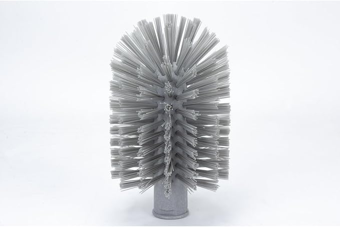 SPARTA Industrial Tank Brush Head Pipe Brush Head, Drain Brush with 3/4" Thread Hole (Handle Not Included) for Commercial Use, Plastic, 3 x 5.9 Inches, Gray (Pack of 6)
