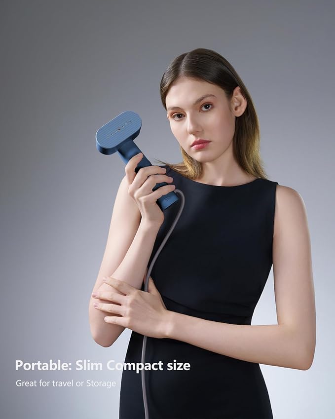 G6 Pro Smart Handheld Steamer for Clothes – Global Voltage Adaptation(100-240V), Palm-Sized & Lightweight (0.8lb), Easy Wrinkle Remover, Auto Shut-Off, Travel & Home Double Use (Blue)