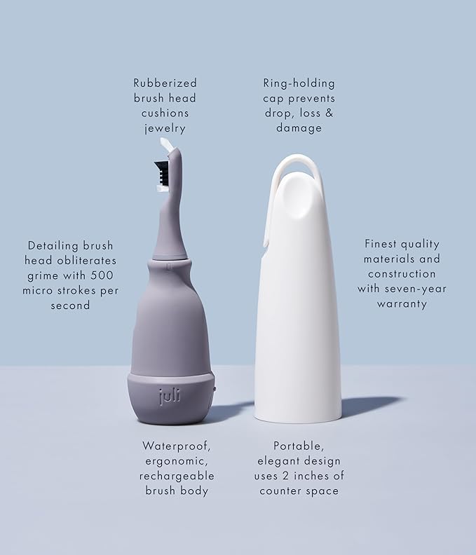 JULI Diamond Ring Cleaner | Sonic Diamond Jewelry Cleaning Brush | Gentle, Portable