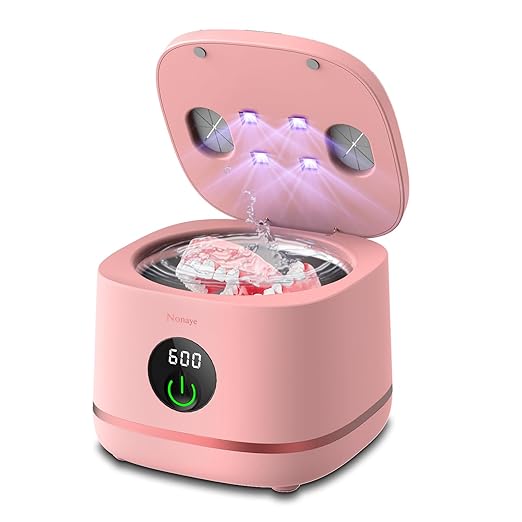 Dental Ultrasonic Retainer Cleaner Machine-45khz, Cleaning for Dentures, Mouth Guards, Aligners, Night Guards, Braces, Toothbrush Heads & Jewelry,Protable UV Retainer Cleaning Pod for Home &Travel