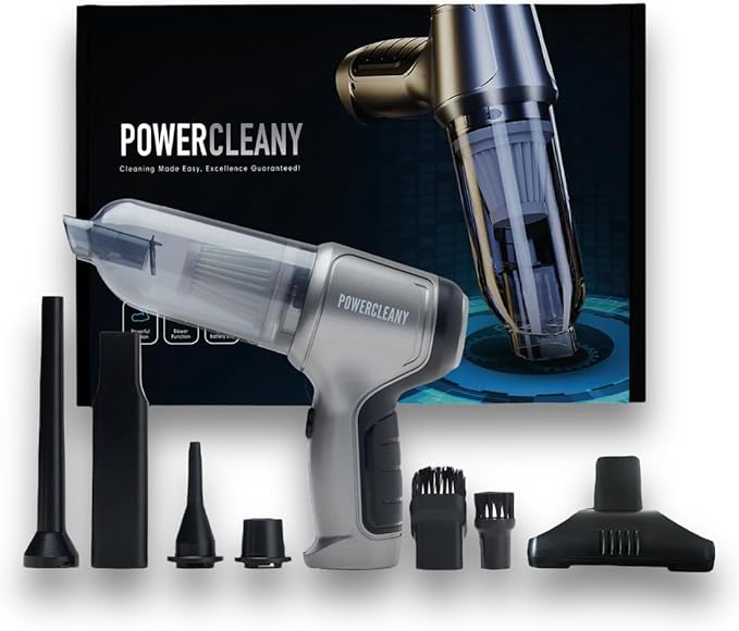 Cordless Handheld Car Vacuum Cleaner, High Suction Rechargeable Auto Vacuum, Portable Mini Vacuum for Car & Home, Small Vacuum Cleaner for Couch, Kitchen, Pet Hair, Wet Dry Use