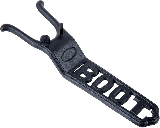 MyGift Boot Brush Scraper Outdoor, Boot Cleaner Scrubber & Boot Jack Remover for Cowboy Boots