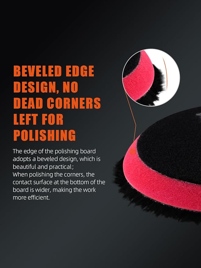 SPTA Microfiber Polishing Pad, 2Pcs 6Inch 150mm Microfiber Cutting Finishing Disc with Hook & Loop Backing for Car Buffer Polisher Cutting Buffing Waxing and Polishing