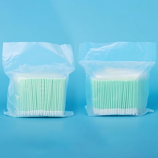 Cleaning Foam Swabs, 500 Pointed Swabs for 1.25mm LC/MU & 500 Round for 2.5mm SC/ST, for Optical and Precision Electronics Maintenance, 1000pcs