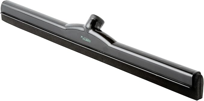 Restaurantware-SQUEEGEE ONLY: Clean Tek Professional 24 Inch Floor Squeegee, 1 Broom With Foam Blade - Handle Sold Separately, Heavy-Duty, Black Plastic Wiper For Bathroom Floor