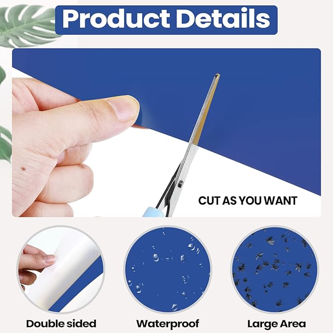 Qualirey 100 Pcs 6 x 8 Inch Sticky Traps for Plant Double Sided Sticky Trap for Gnats with Twist Ties Fly Traps for Fruit Insect Fungus Bugs Indoor Outdoor (Blue)