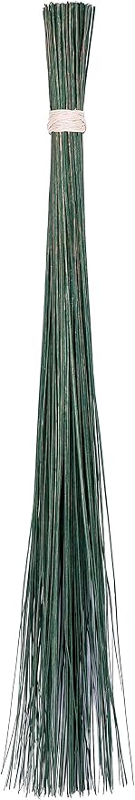 1 Piece of 32 inch Multi-Surface Sturdy Outdoor Authentic Coconut Leaf Broom Asian Thai Heavy Duty Broom (Green)