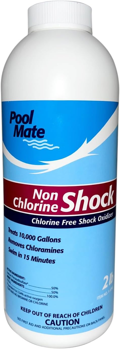 Pool Mate 2-Pounds Non-Chlorine Shock, Chlorine-Free Shock Oxidizer for Pools, Made in USA