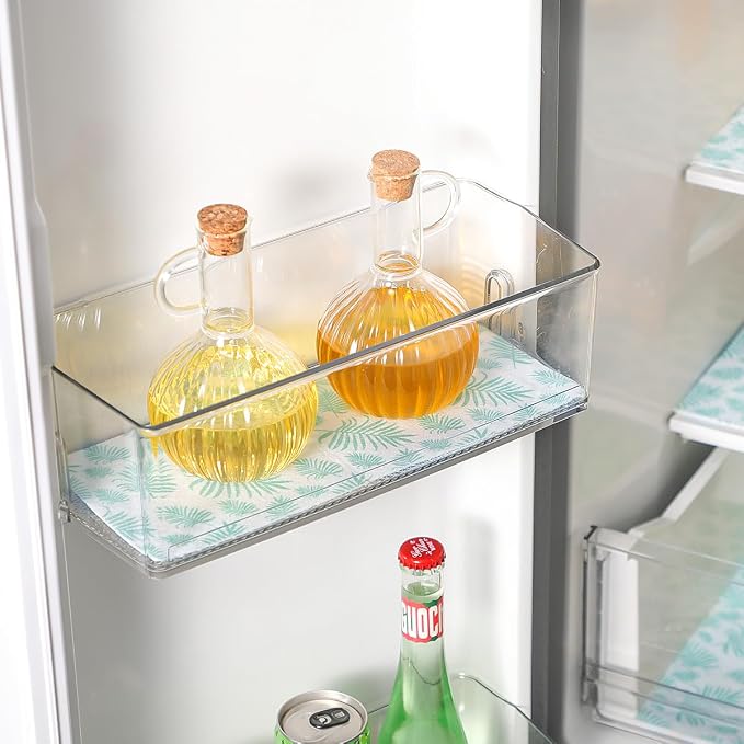 Cooyes Absorbent Refrigerator Liners, Non Slip Shelf Liner for Drawers & Kitchen Cabinets, Cloth Material Keep Produce Fresh Longer, Machine Washable, 17.7" * 24", 6 Pack