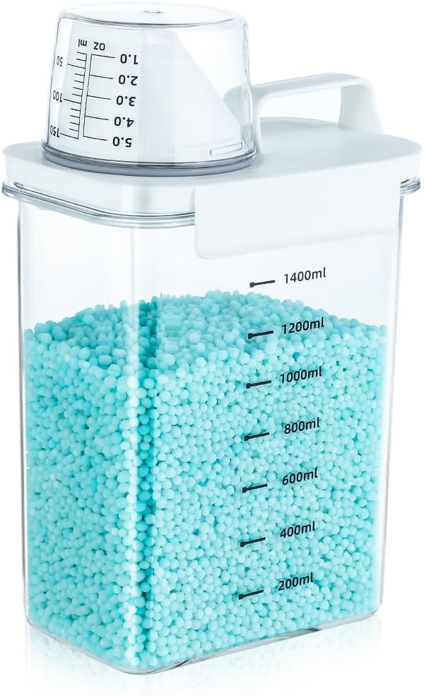 Laundry Beads Dispenser and 1.16 Gallons Liquid Laundry Detergent Dispenser（2 Packs）