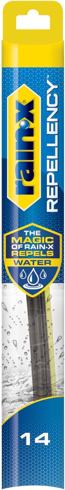Rain-X 810314 Repellency Water Repellent Wiper Blades, 14" Windshield Wiper, All Weather Streak-Free for Enhanced Visibility w/Water Repellency Formula [Amazon Exclusive]