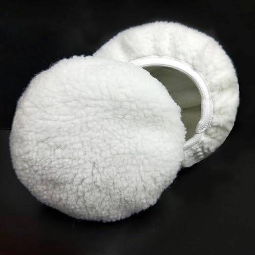 2Pcs Car Waxing Applicator Bonnet 9-10" Faux Wool Polishing Disc Car Cleaning Supplies Waxers Bonnet Set Polishing Pads Waxer Pad