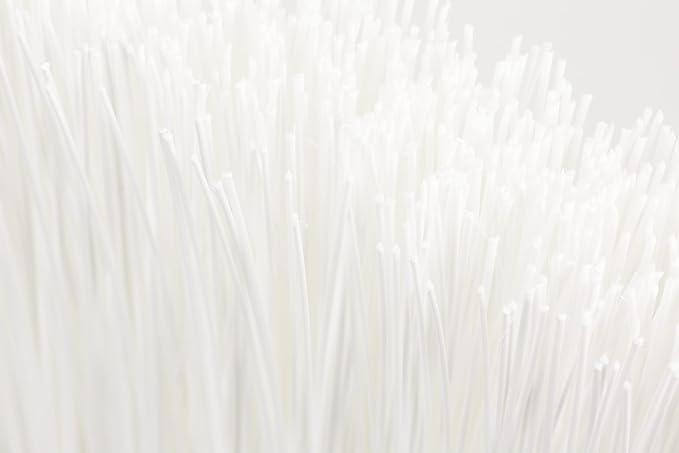 SPARTA 41083EC02 Plastic Color Coded Broom, Unflagged Bristles, Long Broom With Angled Head For Small Debris Cleaning, 56 Inches, White