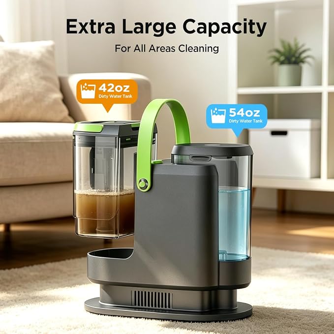 Portable Carpet Cleaner Machine, 18Kpa Powerful Suction Spot Cleaner for Pets, Professional Deep Cleaning Machine for Couch, Stairs, Car Interior & Seats, 600W Motor with Versatile Stain Tools