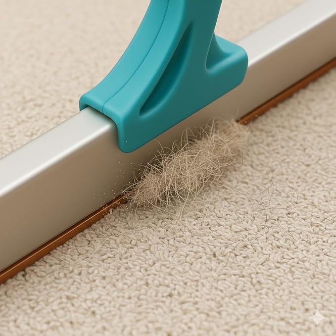 Carpet Rake for Pet Hair Removal, 3-Section Rake to Fluff Matted Rug & Remove Dog Cat Hair, Deep Clean Tool for Stairs, Furniture, Couch & Car Seats, Reusable & Easy Storage