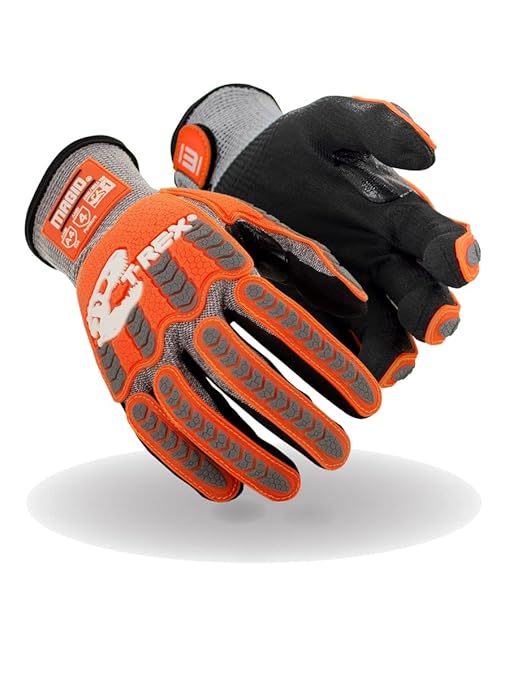 MAGID T-REX Flex Series ANSI A4 Foam Nitrile Coated Impact Gloves, 6 Pairs, Size 13/4XL (TRX443)