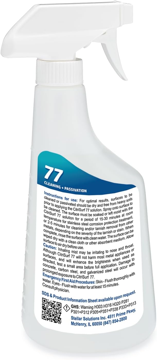 CitriSurf® 77 Stainless Steel Passivation Cleaner – Commercial Grade (22 ounce)