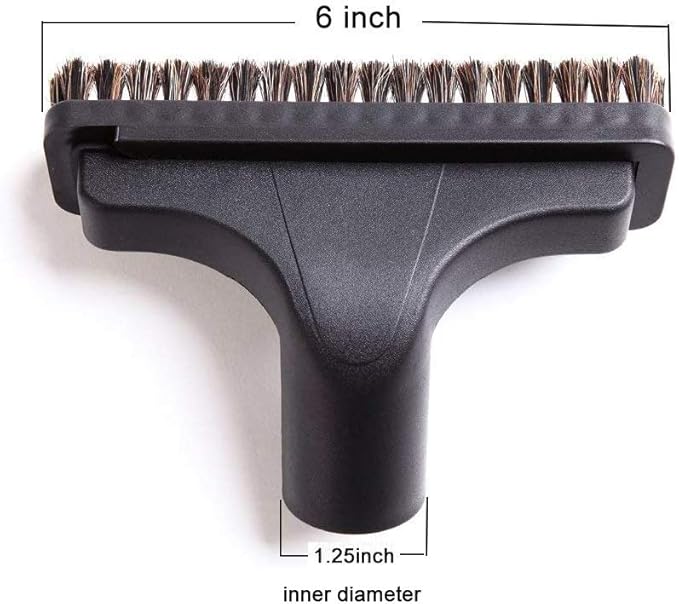 EZ SPARES 6PCS 1 1/4" 32-35mm Universal Hard Floor Washable Sweeper Microfiber Chenille Dust Mop Brush Kit Head Fit All Vacuum Brands Cleaner Accessories Horsehair Brush Kit for Most Brands