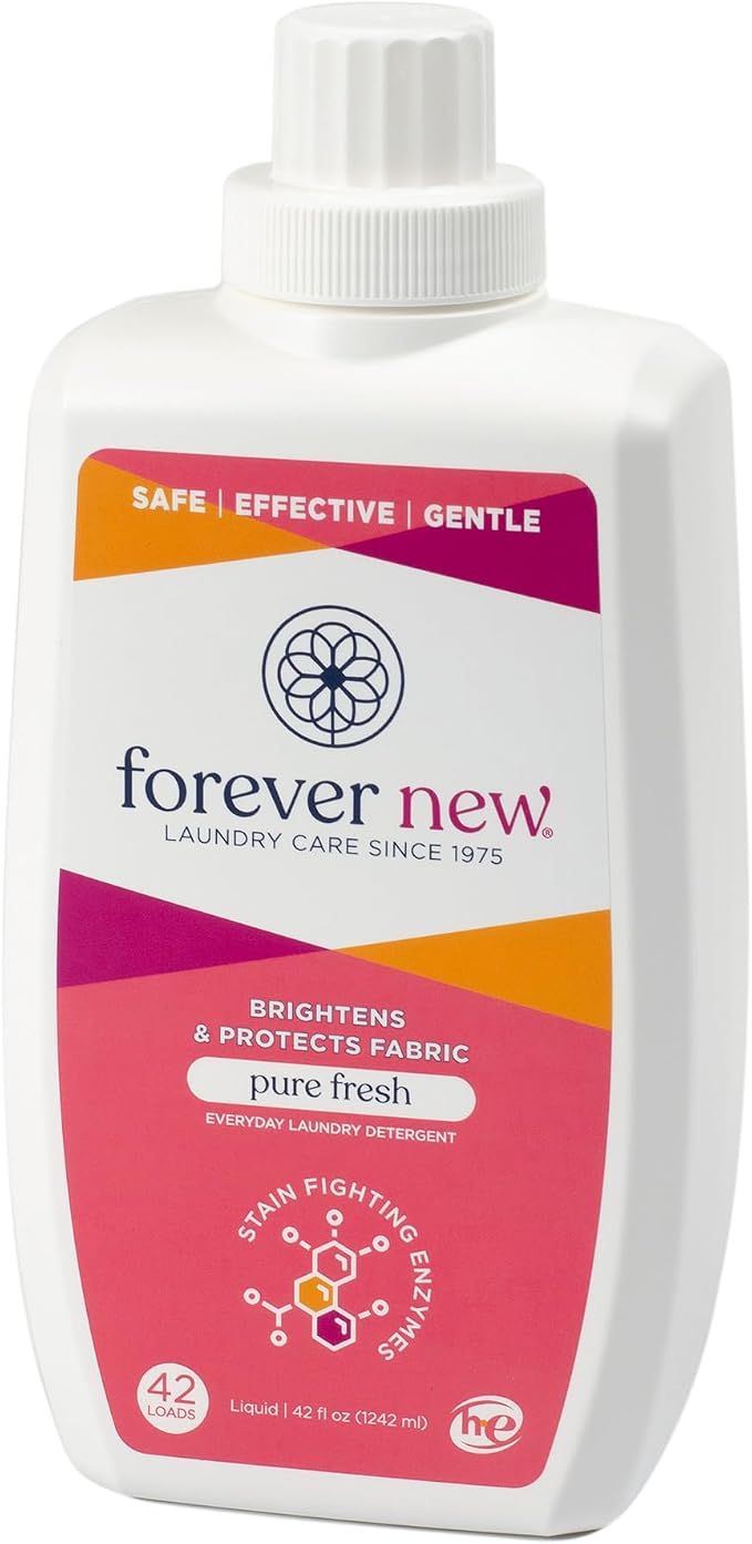 Everyday Liquid Laundry Detergent | Pure Fresh Scent | Hypoallergenic | Enzymed-Based | Odor Control | 42 fl oz