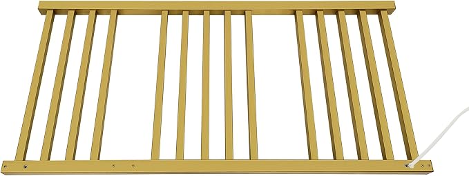 Luxury Heated Towel Rack for Bathroom, Wall Mounted Electric Towel Warmer Racks with Timer & Temperature Multi-Level Adjustable, 14 Bar Stainless Steel Towel Heater for Bathroom (Brushed Gold)