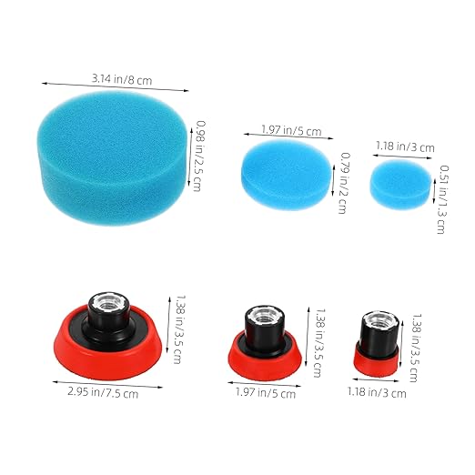 1set Polishing Sponge Pad Kit for Car Buffing Self-Adhesive Polisher Discs Versatile Use for Auto Detailing and Home Care Material for Performance