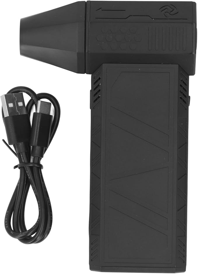 Electric Air Duster, 130000RPM Super Blower, Mini Turbo with 3 Adjustable Speeds, 13W Fast Charging, 4Hrs Run Time, Rechargeable Cordless Dry Blower for