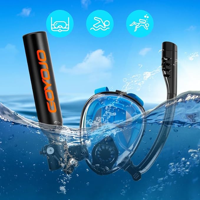 GOYOJO Mini Scuba Tank, Portable Diving Lung Air Tank with DOT Certified, Refillable Emergency Backup Pony Bottle for Snorkeling, Underwater Breathing, Training