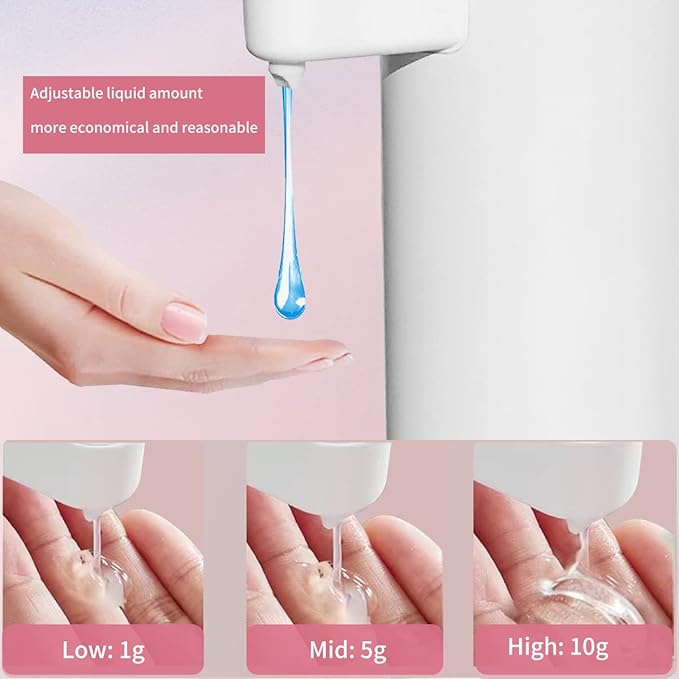 Automatic Soap Dispenser, Auto Touchless Hand Soap Dispenser White, IPX5 Waterproof Sanitizer Dispenser for Bathroom Countertop, 9oz/270ML (Battery Type)