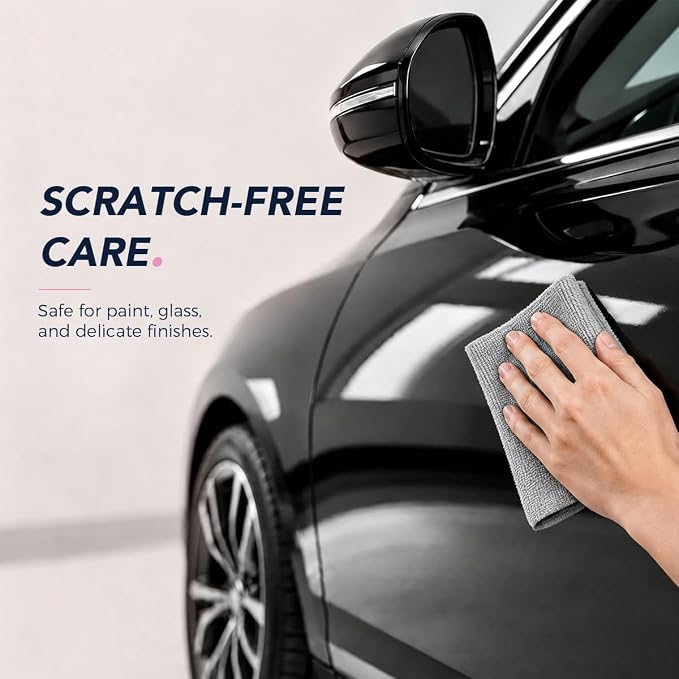UNIMADE Microfiber Cleaning Cloth, 150 Pack Reusable Paper Towels Microfiber Towels for Cars Lint Free Shop Rags with Box for Home Kitchen Automotive, 11"x 9", White & Grey & Pink