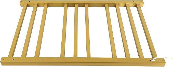 Luxury Heated Towel Rack for Bathroom, Wall Mounted Electric Towel Warmer Racks with Timer & Temperature Multi-Level Adjustable, 10 Bar Stainless Steel Towel Heater for Bathroom (Brushed Gold)