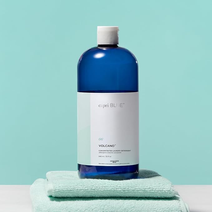 Capri Blue Volcano Laundry Detergent Liquid - This Luxury Non-Toxic Laundry Detergent is Vegan & Cruelty Free - Formulated with Grapefruit & Tangerine Essential Oils - Capri Blue Volcano (32 fl oz)